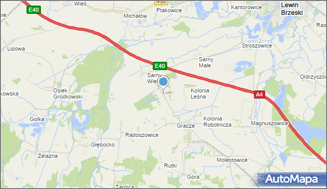 mapa Kolonia Wielka, Kolonia Wielka na mapie Targeo